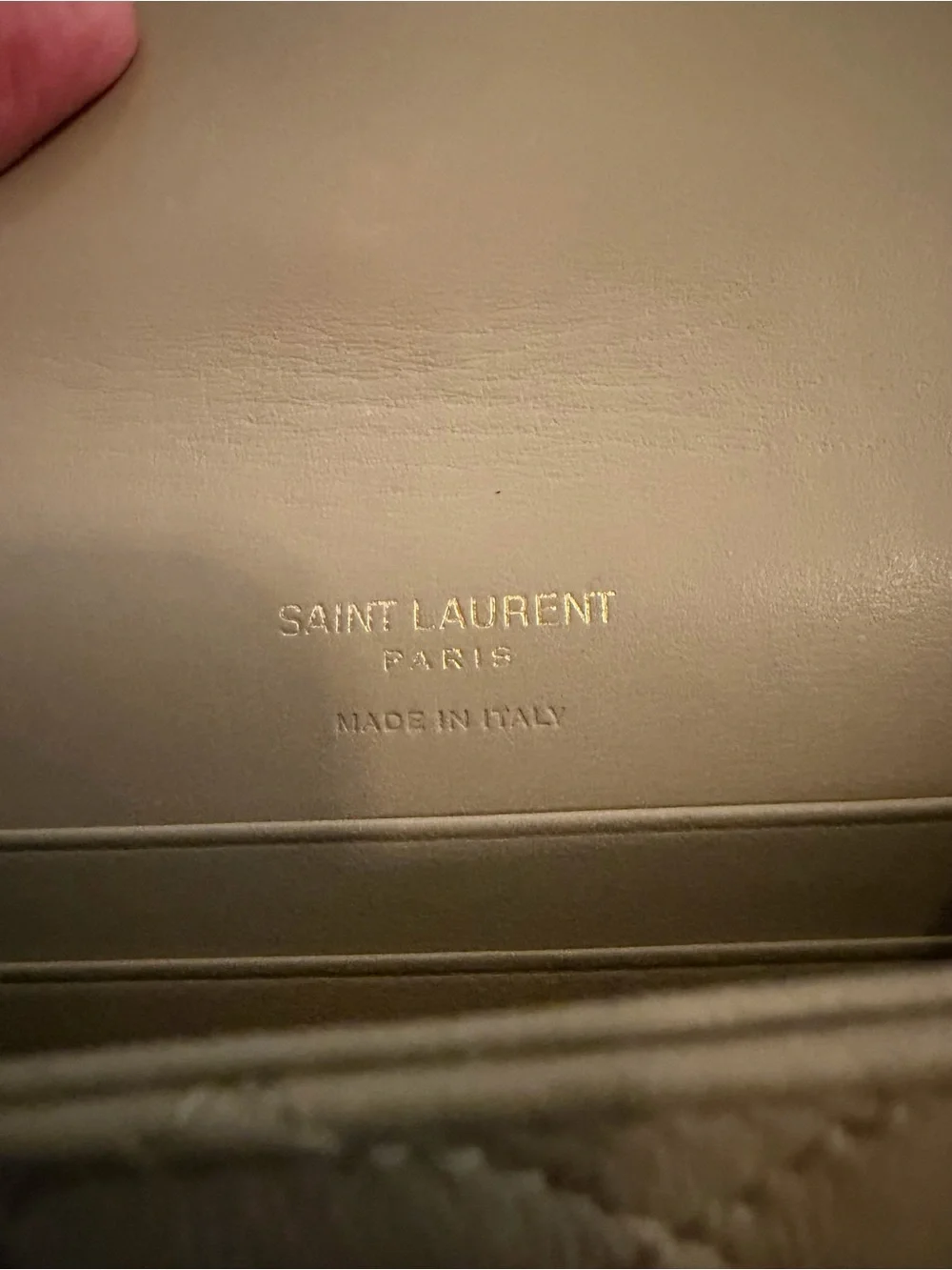 Saint Laurent Quilted Envelope Wallet in Taupe with Gold Hardware - Picture 6 of 8